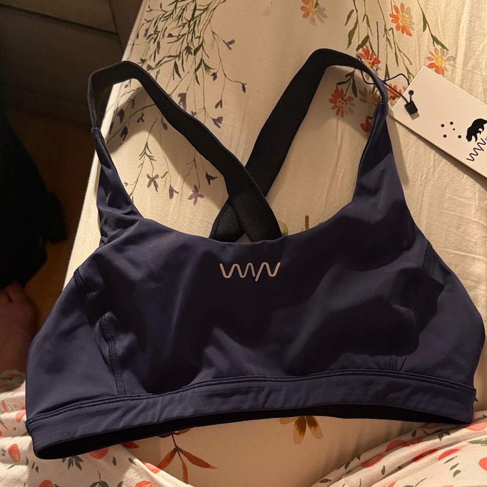 Women's Navy Sports Bra - Picture 3 of 4